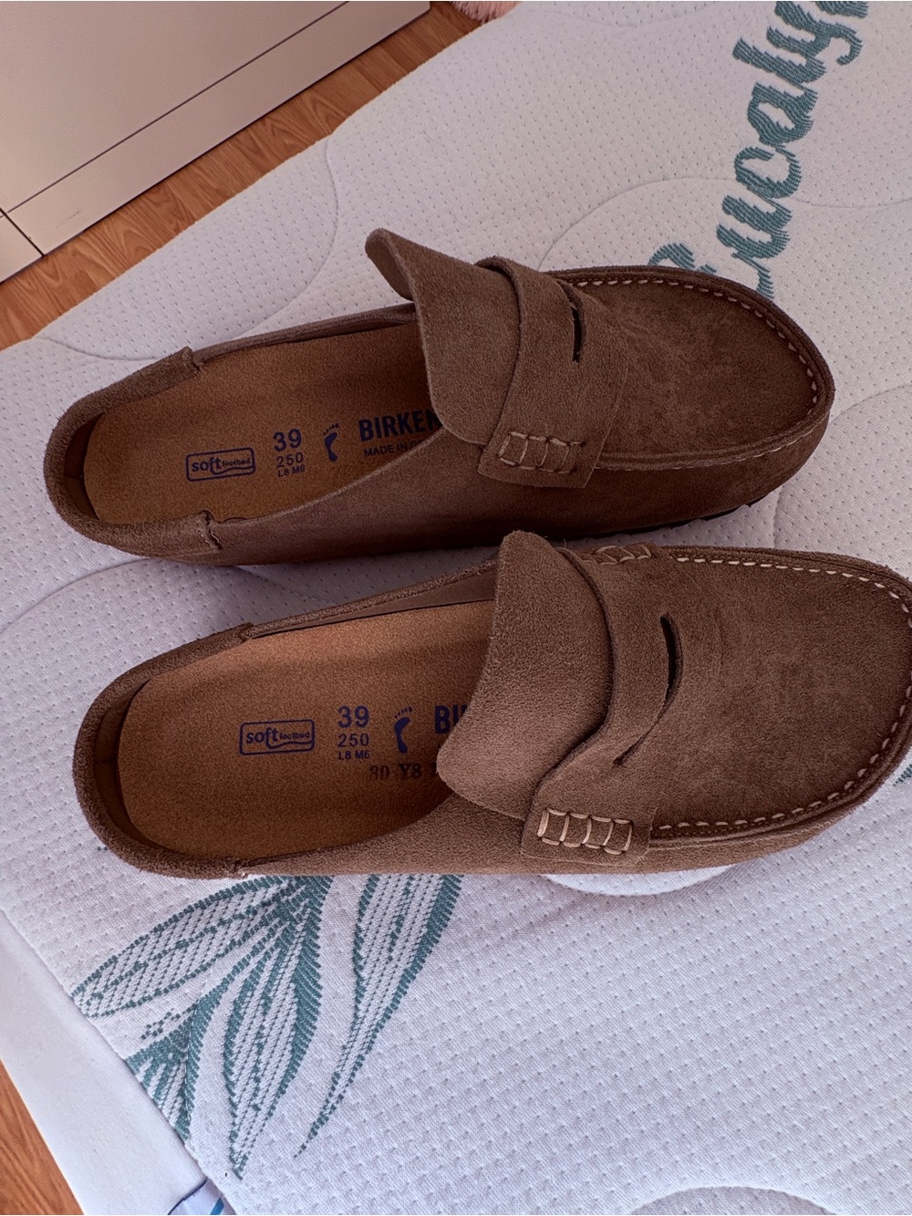 Birkenstock Brown Suede Penny Loafer Mules